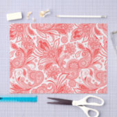 Red Paisley Pattern Tissuepapier (Craft)