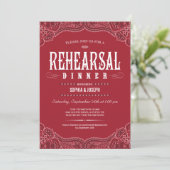 Red Paisley-repetities Kaart (Staand voorkant)