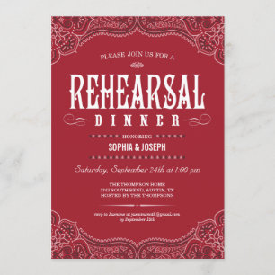 Red Paisley-repetities Kaart