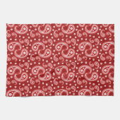 Red Paisley Theedoek (Horizontaal)