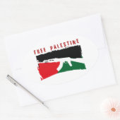 Red Palestina Ovale Sticker (Envelop)