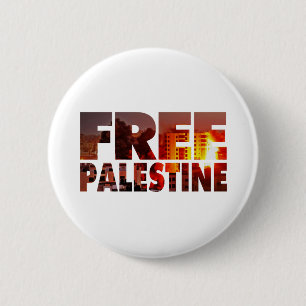 Red Palestina Pinback Button
