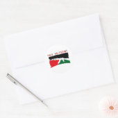 Red Palestina Ronde Sticker (Envelop)