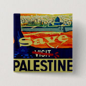 Red Palestina Vierkante Button 5,1 Cm (Voorkant)