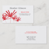 RED PALMS No. 2 Visitekaartje (Voorkant / Achterkant)