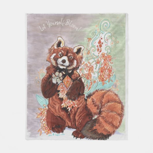 Red Panada Crystaline Vibes Art Fleece Deken (Voorkant)