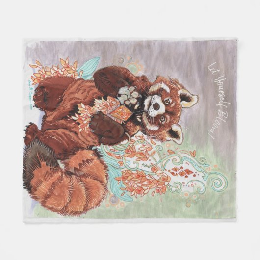 Red Panada Crystaline Vibes Art Fleece Deken (Voorkant (Horizontaal))