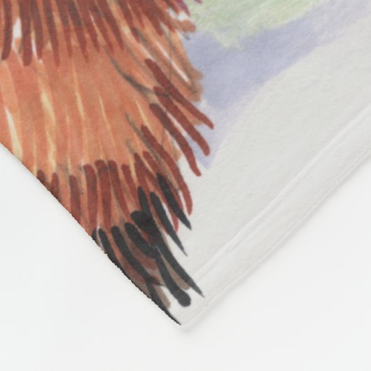 Red Panada Crystaline Vibes Art Fleece Deken (Hoek)