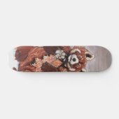 Red Panada Crystaline Vibes Art Persoonlijk Skateboard (Horizontaal)