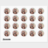 Red Panada Crystaline Vibes Art Ronde Sticker (Vel)