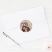 Red Panada Crystaline Vibes Art Ronde Sticker (Envelop)