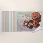 Red Panada Crystaline Vibes Art Strandlaken (Voorkant)