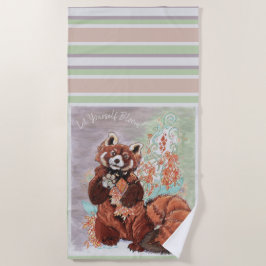 Red Panada Crystaline Vibes Art Strandlaken