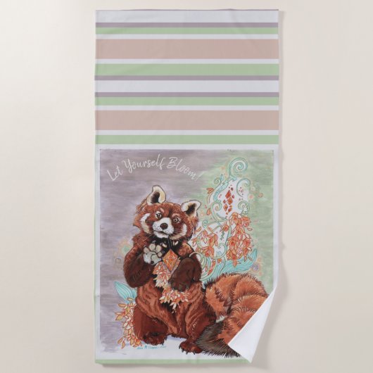 Red Panada Crystaline Vibes Art Strandlaken (Voorkant)