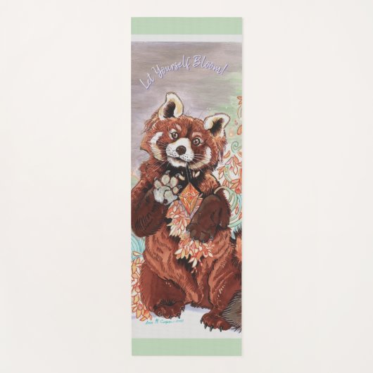 Red Panada Crystaline Vibes Art Yogamat (Voorkant)