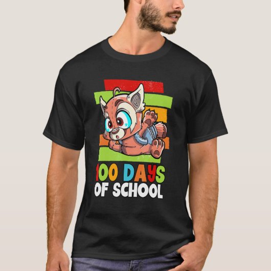 Red Panda 100 dagen school T-shirt (Voorkant)