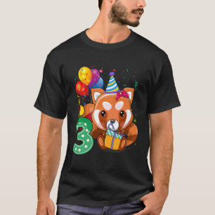 Red Panda 3rd I'm 3 Py T-shirt