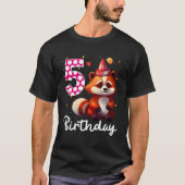 Red Panda 5th Ik ben 5 T-shirt (Voorkant)