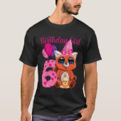Red Panda 6th Ik ben 6 T-shirt (Voorkant)