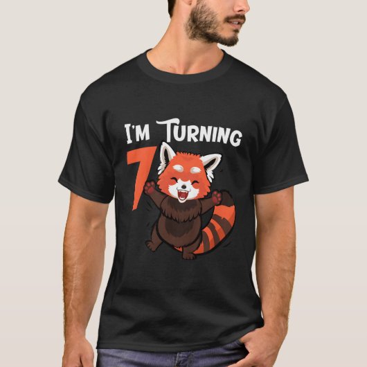 Red Panda 7 Ik word 7 T-shirt (Voorkant)