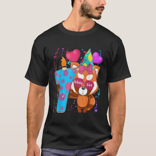 Red Panda 7th Ik ben 7 Py T-shirt (Voorkant)