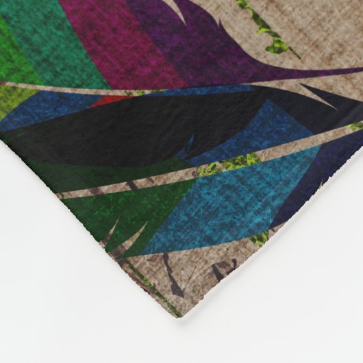 Red Panda Abstracte kunstsamenstelling pop Fleece Deken (Hoek)