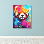 Red Panda Animal Discovery Adventure Natuur Canvas Afdruk (Insitu (Houten vloer))