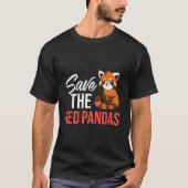 Red Panda Animal Habitat Tail T-shirt (Voorkant)