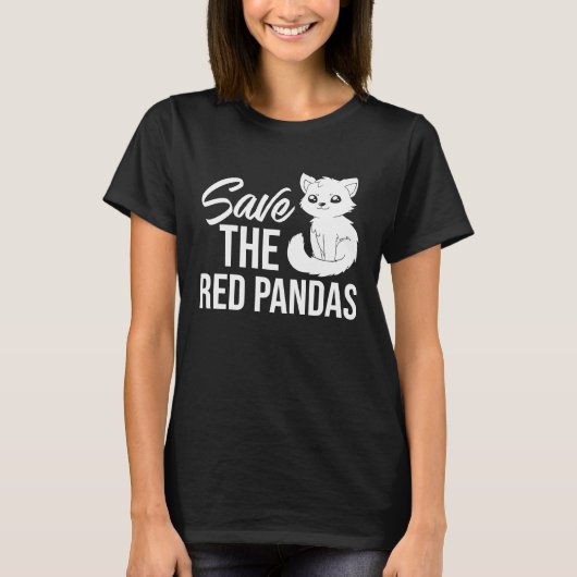 Red Panda Animal Habitat Tail T-shirt (Voorkant)