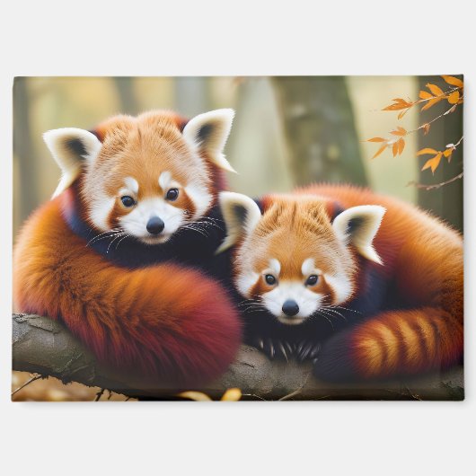 Red Panda Animal Natuur Wildlife Affection Caring Magneet (Voorkant)