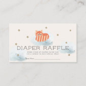 Red Panda Baby shower Luier Raffle Ticket Informatiekaartje (Voorkant)