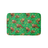 Red Panda & Bamboe Leaves Pattern Badmat (Voorkant)