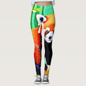Red Panda Bamboo Forest Leggings (Voorkant)