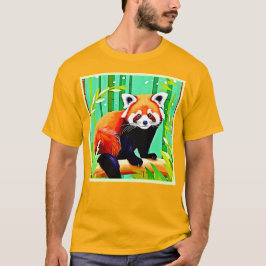 Red Panda Bamboo Forest T-shirt