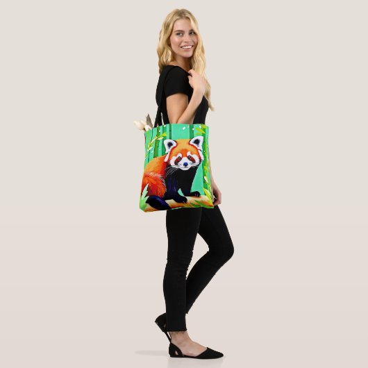 Red Panda Bamboo Forest Tote Bag (Op model)