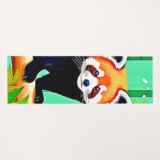 Red Panda Bamboo Forest Yogamat (Achterkant (horizontaal))