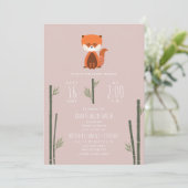 Red Panda Bamboo Pink Girl Baby shower Kaart (Staand voorkant)
