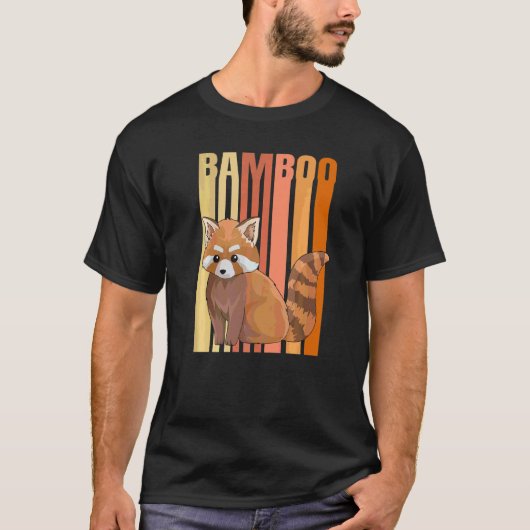 Red Panda Bamboo voor een Rode Panda T-shirt (Voorkant)