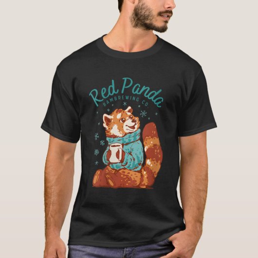 Red Panda Bambrewing Company Koffie T-shirt (Voorkant)
