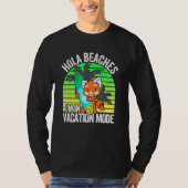 Red Panda Beach Vacation Mode Surfboard Summer Hol T-shirt (Voorkant)