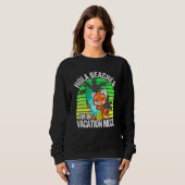Red Panda Beach Vacation Mode Surfboard Summer Hol Trui (Voorkant volledig)