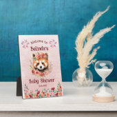 Red Panda Beer Baby shower Welkom Fotoplaat (Zijkant)