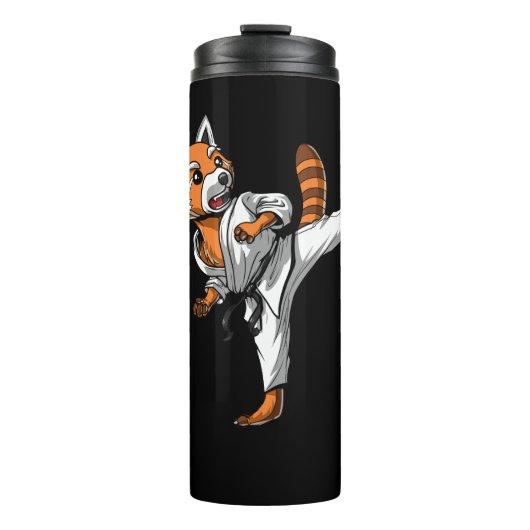 Red Panda Beer Karate Thermosbeker (Voorkant)