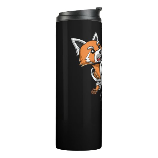 Red Panda Beer Karate Thermosbeker (Gedraaid links)