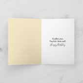 Red Panda Beer met een verjaardagscupcake Kaart (Binnen)