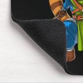 Red Panda Beer Ninja Samurai Warrior Funny Kung Fu Muismat (Hoek)