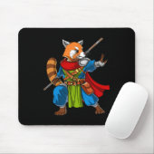 Red Panda Beer Ninja Samurai Warrior Funny Kung Fu Muismat (Met muis)