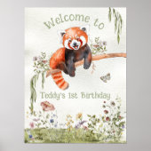 Red Panda Beer Welkomstbord Poster (Voorkant)