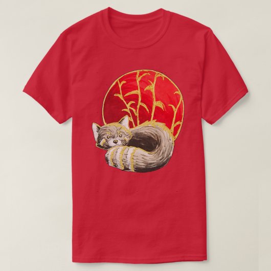 Red Panda bij Bamboo T-shirt (Design voorkant)