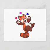 Red panda bij Juggle Circus.PNG Briefkaart (Voorkant)